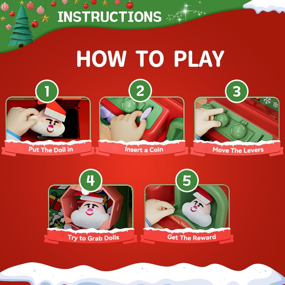 Noel pençe makinesi çocuklar i - Arcade Toy Claw Vending Machine incelemesi ve fiyatı