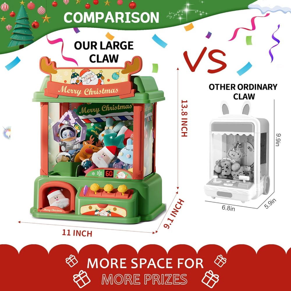 Noel pençe makinesi çocuklar i - Arcade Toy Claw Vending Machine incelemesi ve fiyatı